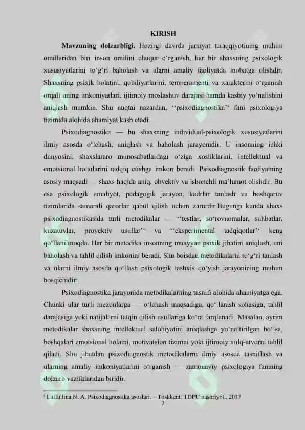 AMALIY TOPSHIRIQ XARAKTERIGA KOʻRA PSIXODIAGNOSTIKA METODIKALAR KLASSIFIKATSIYASI 3