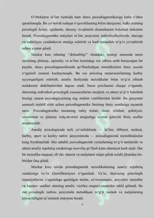 AMALIY TOPSHIRIQ XARAKTERIGA KOʻRA PSIXODIAGNOSTIKA METODIKALAR KLASSIFIKATSIYASI 4