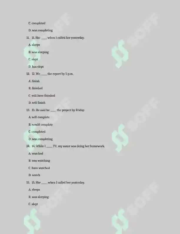 English Tenses Test Pack — 100 B2 Questions 3
