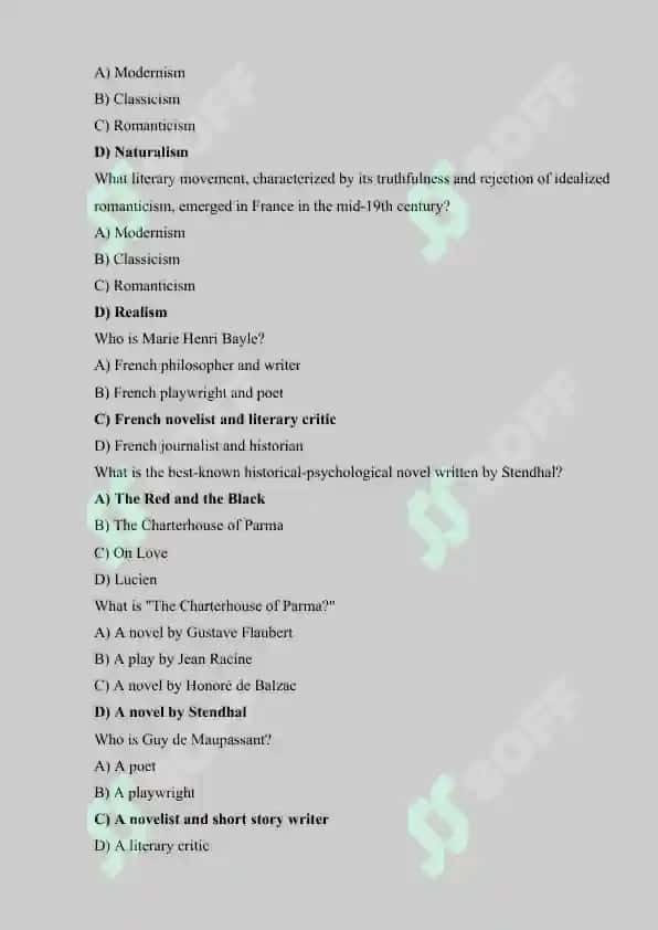 world literature Quiz 6