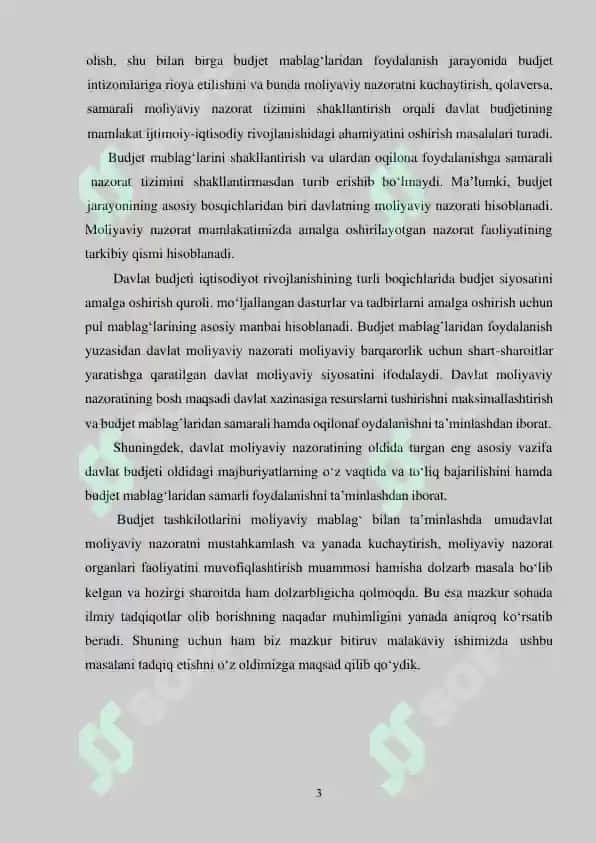 kurs ishi budjet mablag'laridan foydalanish 3