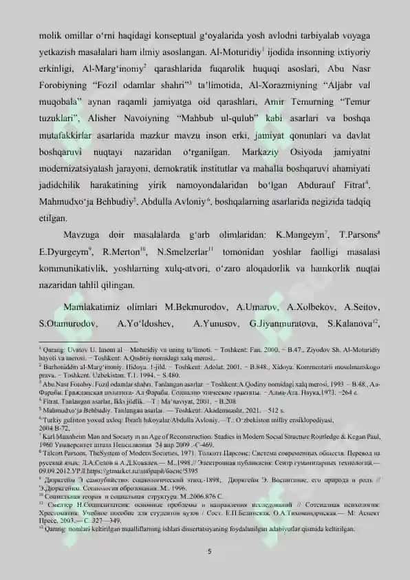 YOSHLAR IJTIMOIY-SIYOSIY FAOLLIGINI  OSHIRISH OMILLARI 5