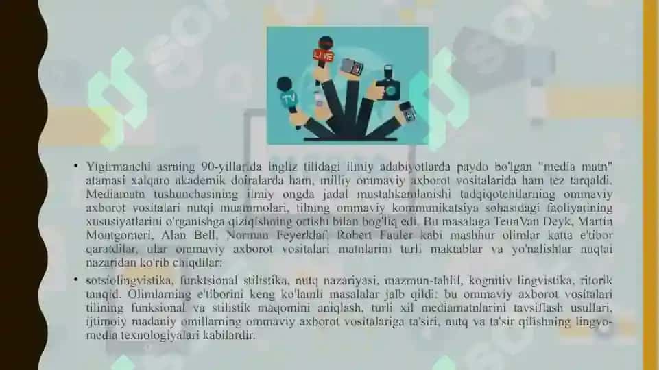 Media maydon tuzilishi va Internet jurnalistikada raqobat muhiti 4