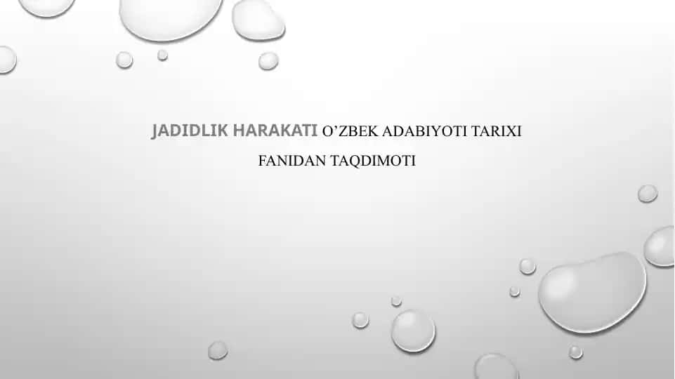 Turkistonda jadidlik harakati 1