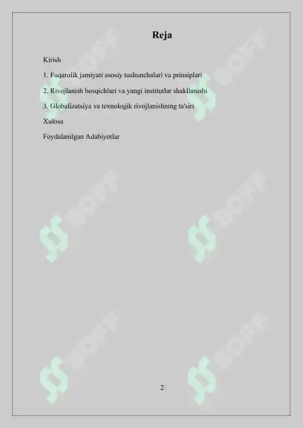 FUQAROLIK JAMIYATI SHAKLLANISHI VA RIVOJLANISH BOSQICHLARI 2