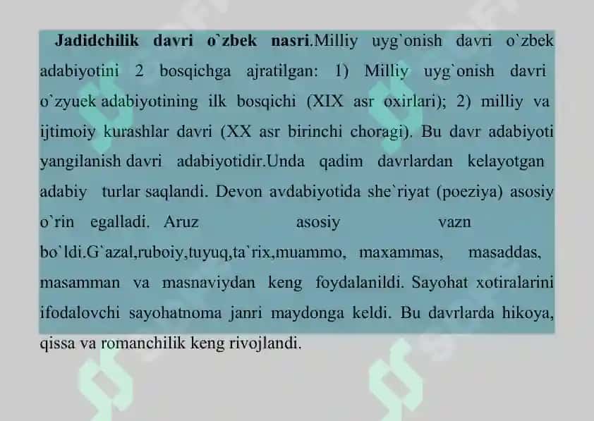 TURKISTONDA XIX ASR OXIRLARIDA MILLIY UYG'ONISH JARAYONLARI 2