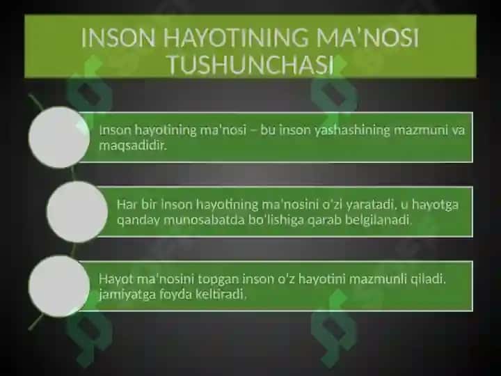 INSON HAYOTINING MA’NOSI.INSON HAYOTINING MA’NOSI.  INSON OLIY QADRIYAT SIFATIDA. 5