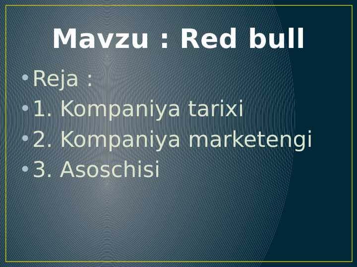 Red bull
