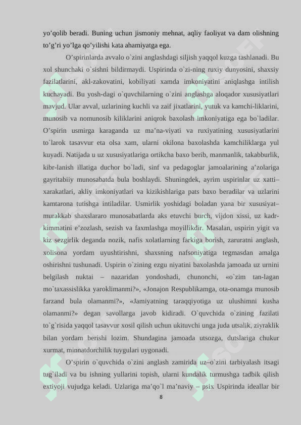 O’spirinlik  davrida  kommunikativ  komptentlikni rivojlanishi 8