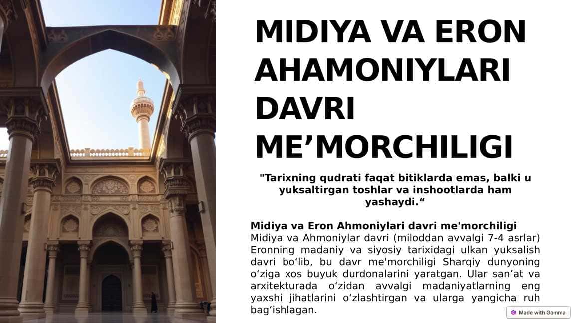 MIDIYA-VA-ERON-AHAMONIYLARI-DAVRI-MEMORCHILIGI