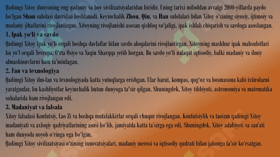 Qadimgi Sharqda turizm va sayohat (Qadimgi Hindiston, Xitoy, Misrda turizm) 7