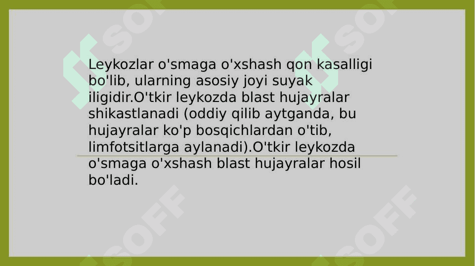 Bolalarda og'iz bo'shlig'i shilliq qavatida qon kasalliklarida sodir bo'ladigan o'zgarishlar,              klinik belgilari, tashxisi, davosi. 4