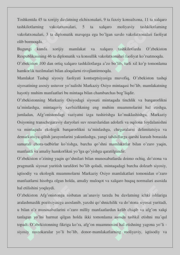 O‘zbekiston – xalqaro munosabatlarning to‘la huquqli sub’ekti sifatida 6