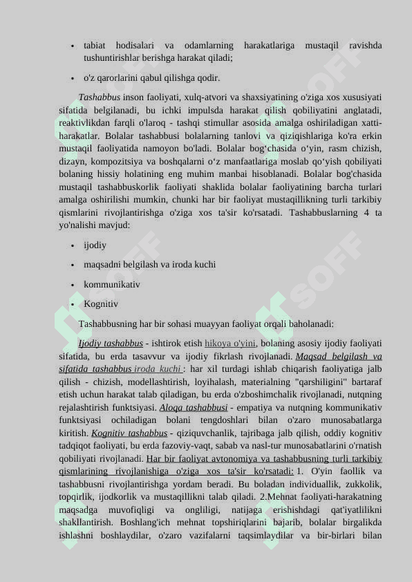 Maktabgacha tarbiya yoshdagi bolalar faoliyatini tashkil etishda tarbiyachining o’rni 3