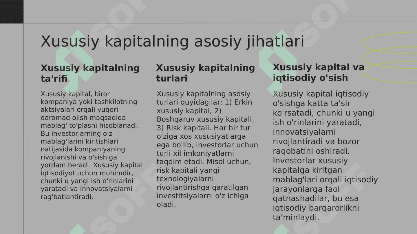 xususiy kapital to'g'risidagi hisobot 3