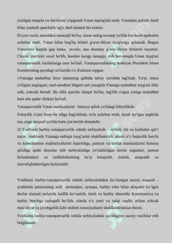 Bolalarni vatanparvarlik ruhida tarbiyalashda MTTning oʻrni 7