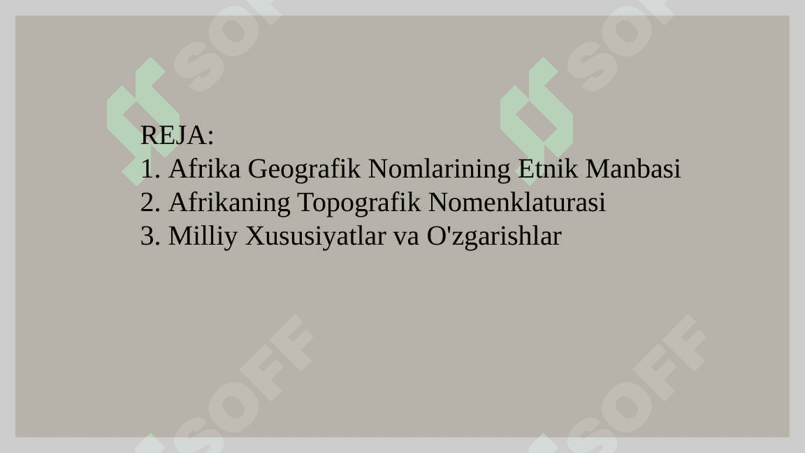 Afrika Toponimiyasi 2