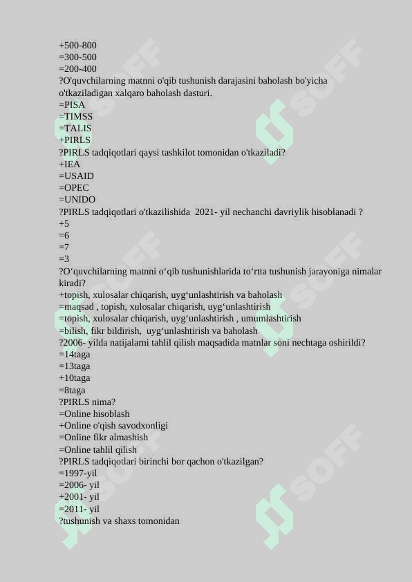 Boshlang'ich_ta'limda_xalqaro_baholash_dasturlari_me'zoni_dastur bo`yicha javobli testlar to`plami 6