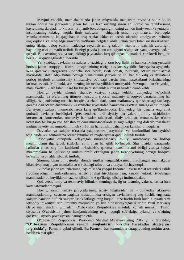 Globallashuv va barqaror taraqqiyot falsafasi 2