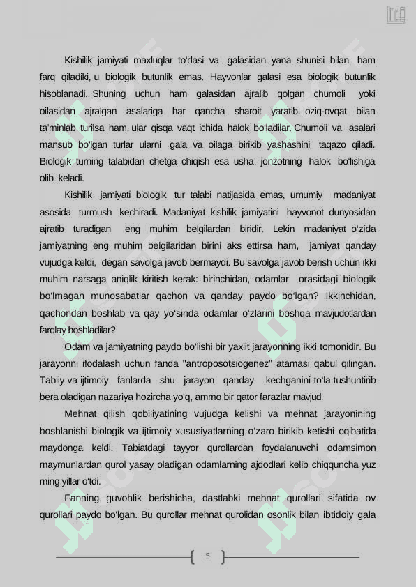 Inson falsafasi (Falsafiy antropologiya) 5