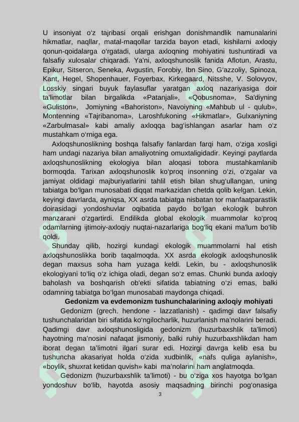 Axloq falsafasi 3