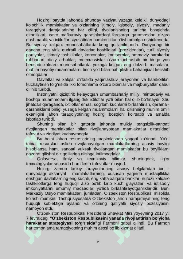 Globallashuv va barqaror taraqqiyot falsafasi 2