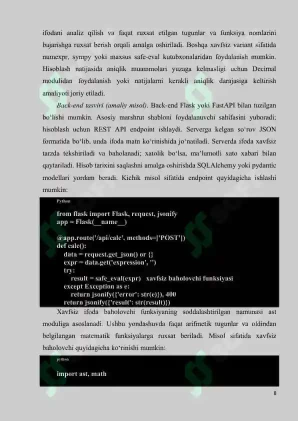 Online kalkulyator yaratish 8