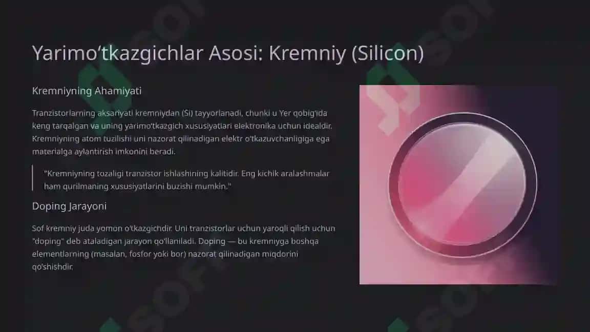 Tranzistor Ishlab Chiqarishning Asosiy Bosqichlar 4