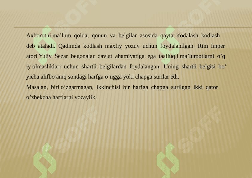 ALIFBO USULIDA  KODLASH 2