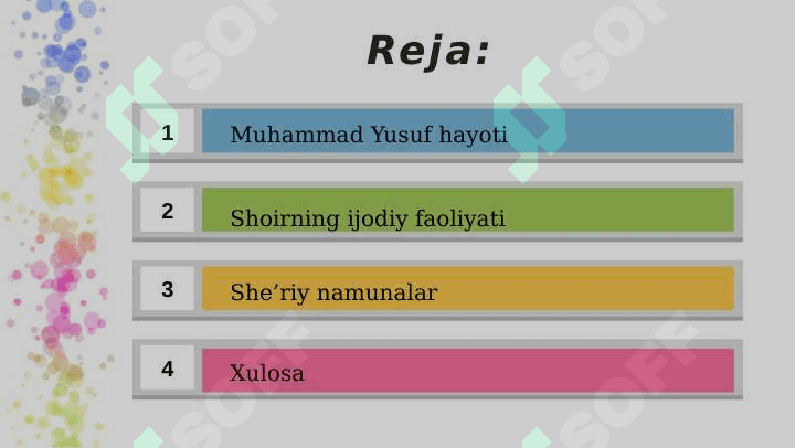 Muhammad Yusuf hayoti va ijodi 2