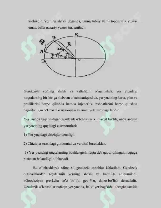 Masofa o'lchashga Yer egriligini ta'siri. Kartografik proeksiyalar to'g'risida qisqacha ma'lumot 3