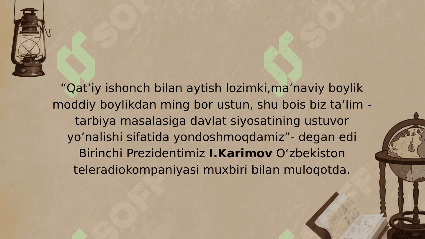 Pedagogik jarayonda tarbiyaning mazmuni 6