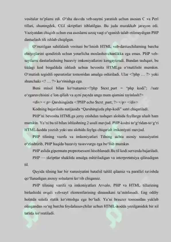 PHP DA WEB SAYT ISHLAB CHIQISHDA AXBOROT XAVFSIZLIGI 3