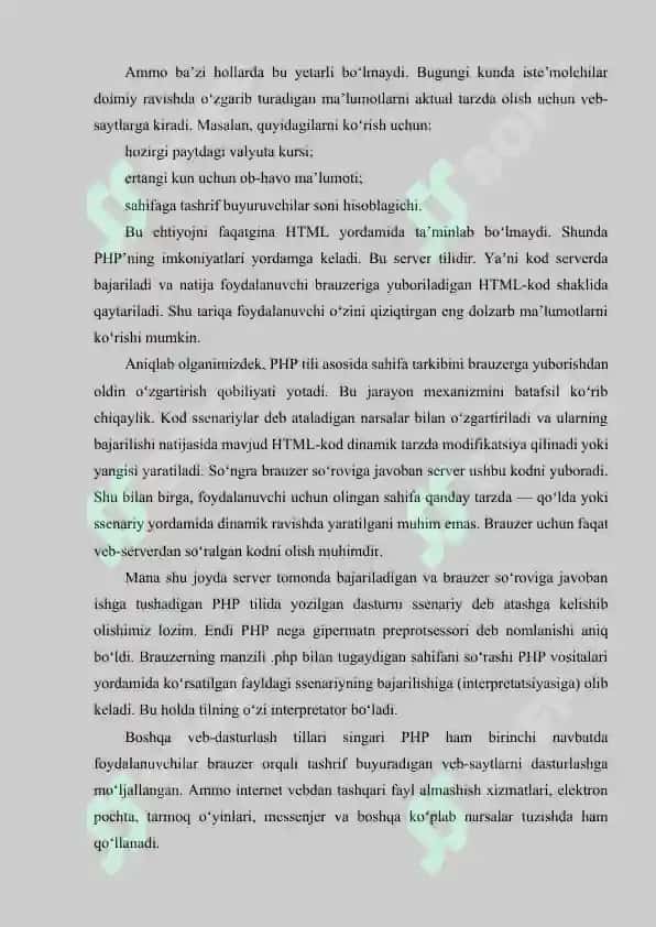 PHP DA WEB SAYT ISHLAB CHIQISHDA AXBOROT XAVFSIZLIGI 4