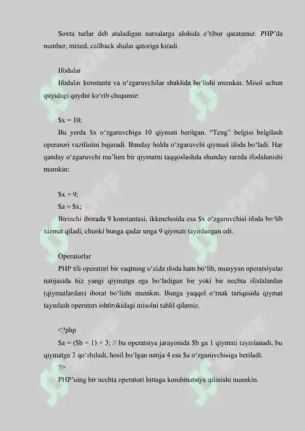 PHP DA WEB SAYT ISHLAB CHIQISHDA AXBOROT XAVFSIZLIGI 8