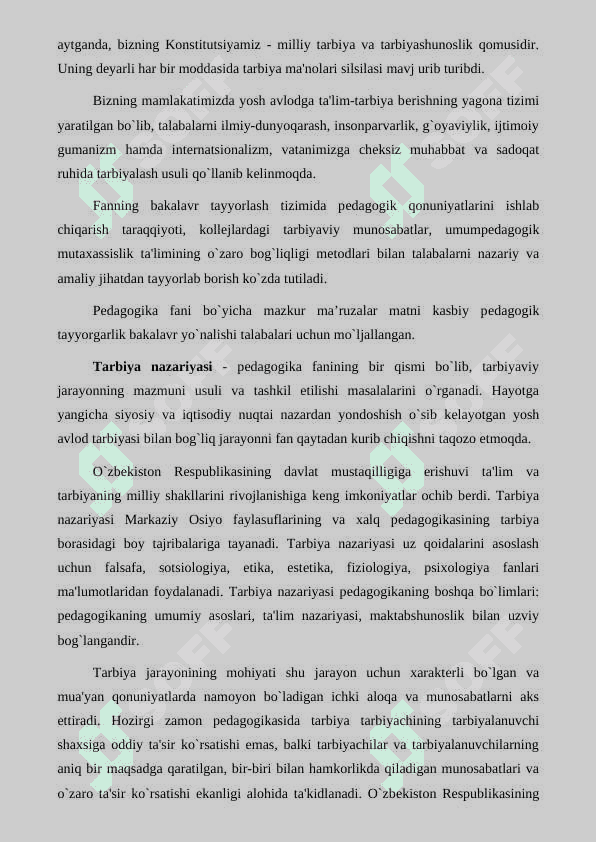 Tarbiya jarayonining mohiyati va mazmuni 4