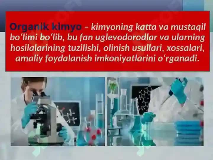 Organik kimyo tarixi. Organik birikmalarning o‘ziga xos xususiyatlari. 4