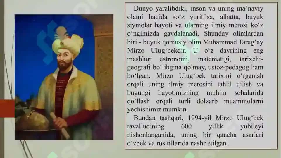 Mirzo Ulug‘bekning pedagogik g‘oyalari va marifatparvarlik foaliyati 3