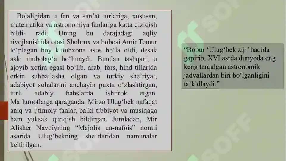 Mirzo Ulug‘bekning pedagogik g‘oyalari va marifatparvarlik foaliyati 5