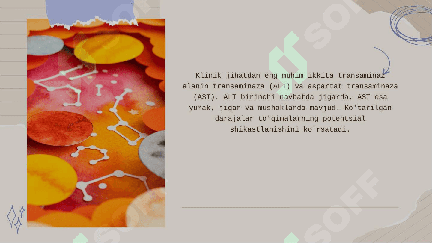 Transaminazalarning tibbiyotdagi ahamiyati 4