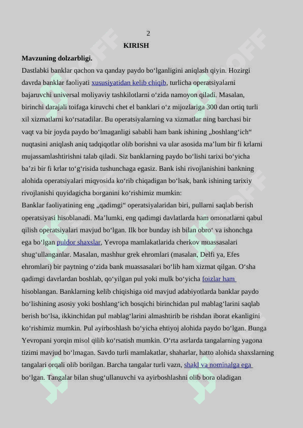 O’zbekiston Respublikasi bank tizimi va uning tarkibi. 3