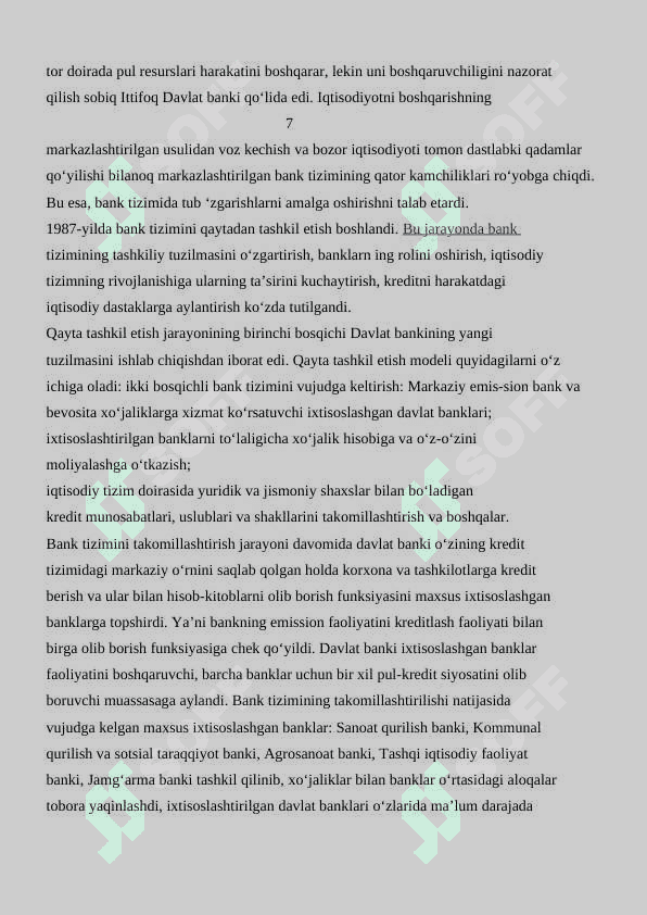 O’zbekiston Respublikasi bank tizimi va uning tarkibi. 8