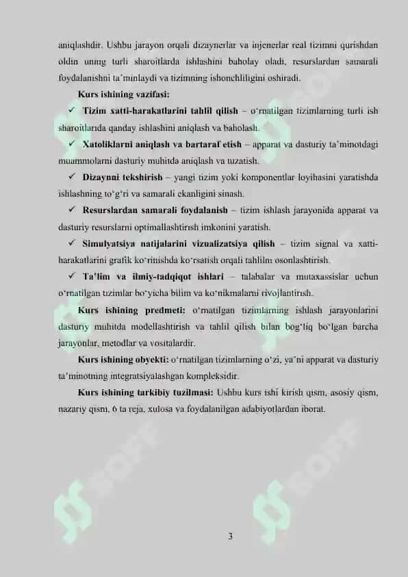 MODELSIM MUHITI VA O‘RNATILGAN TIZIMLARNI SIMULYATSIYA QILISH 3