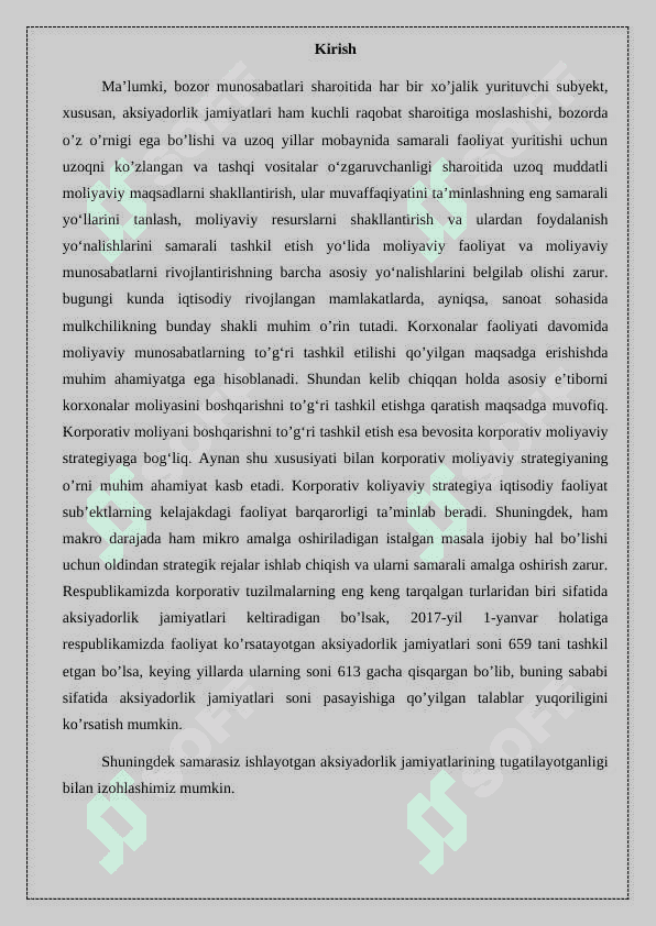 Aksionerlik jamiyatlari va ularning iqtisodiy taraqqiyotdagi o’rni. 3