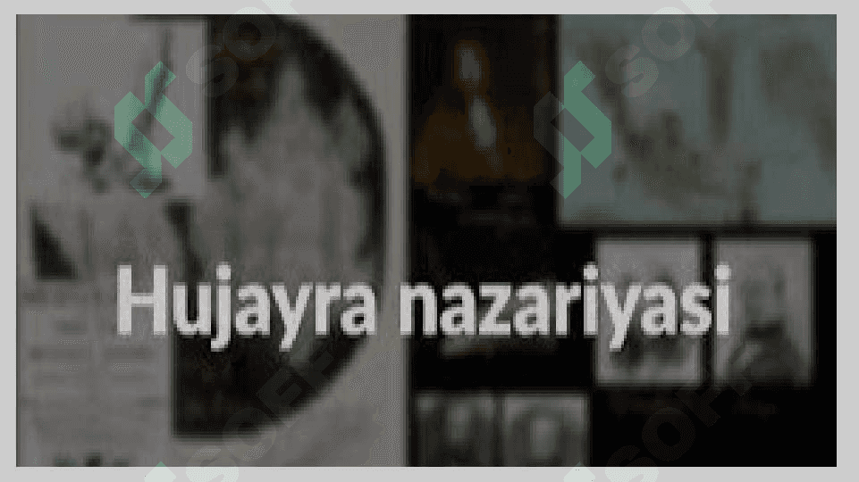 Hujayra nazariyasi, uning shakllari va evolutsiyasi, hujayraning kimyoviy tarkibi, xossalari, hujayra morfologiyasi 2
