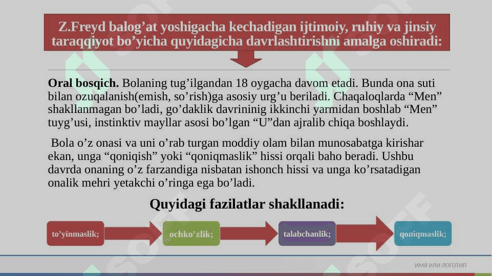 Psixologik maktablarda rivojlanish nazariyalari 6