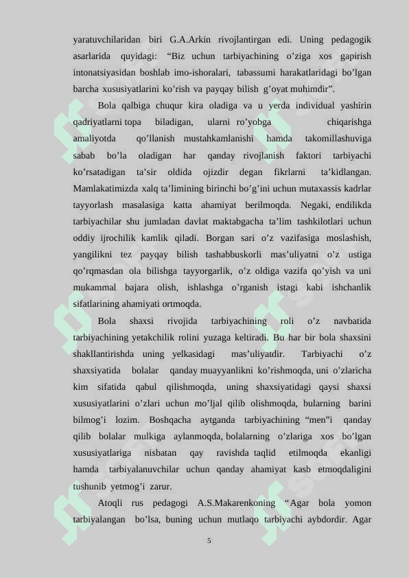 Maktabgacha talim tashkilotlarida pedogogik faoliyatlarni loyihalashtirishning o'ziga xos xususiyatlari 5