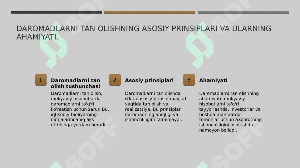 Daromadlarni tan olish va baholash 3