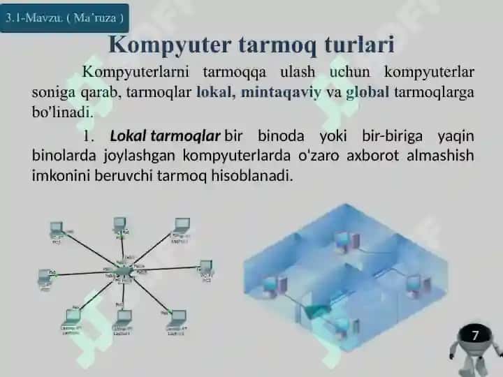Kompyuter tarmogʻi va internet texnologiyasi 7