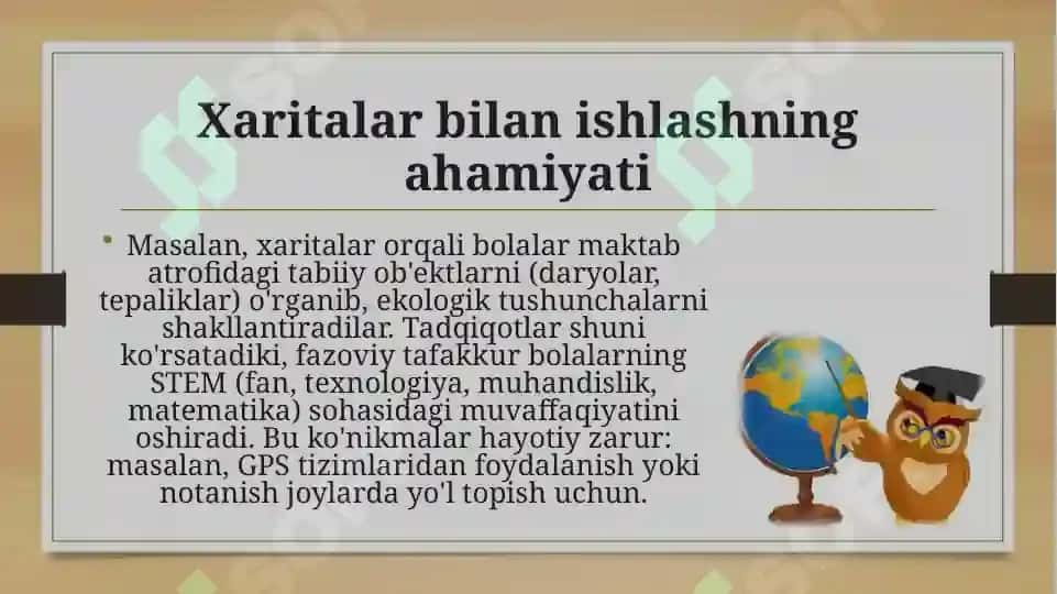 Boshlangʻich taʼlim tabiiy fanlari darslarida xaritalar bilan ishlashni oʻrganish 3